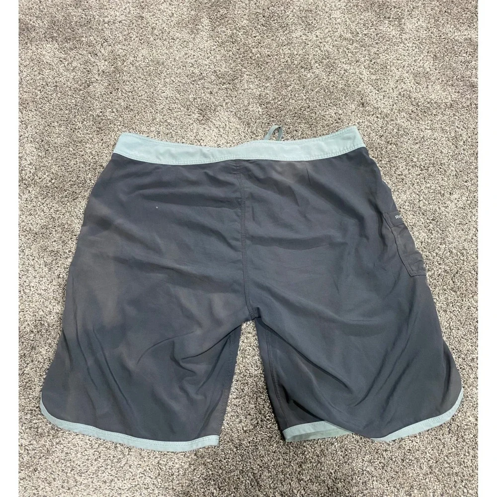 Board Shorts RVCA Mens Grey Good ANP Cargo Pocket Stretch 38